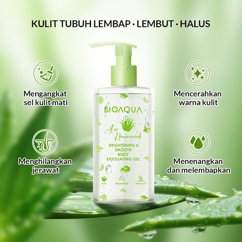 BIOAQUA Body Scrub Niacinamide Brightening & Nourishing Body Exfoliating Gel 350g Lazada Indonesia