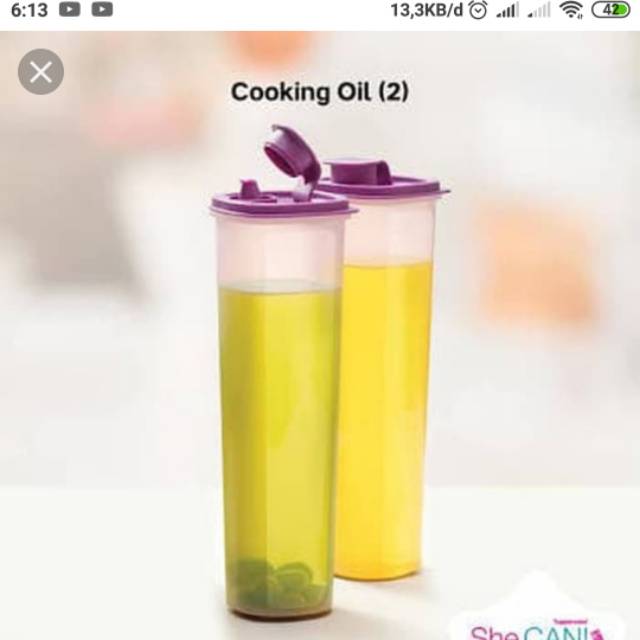 Tupperware Cooking Oil Dispenser (2) botol minyak tempat cairan