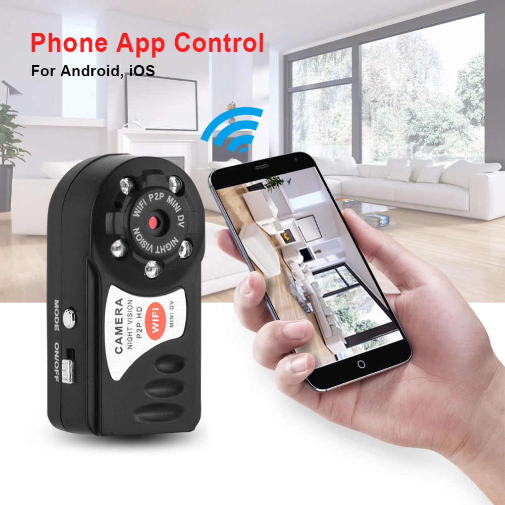 camera night vision p2p hd wifi mini dv app