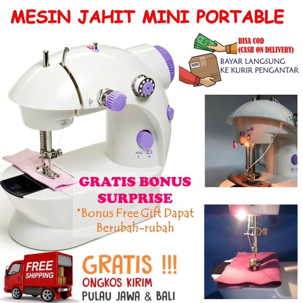 Mesin Jahit Mini Portable Mudah Dibawa Sewing Machine Pedal Praktis Jahit Mesin Jahit Kecil Listrik Pedal Mini Portable  Electric Sewing Machine ADA LAMPU