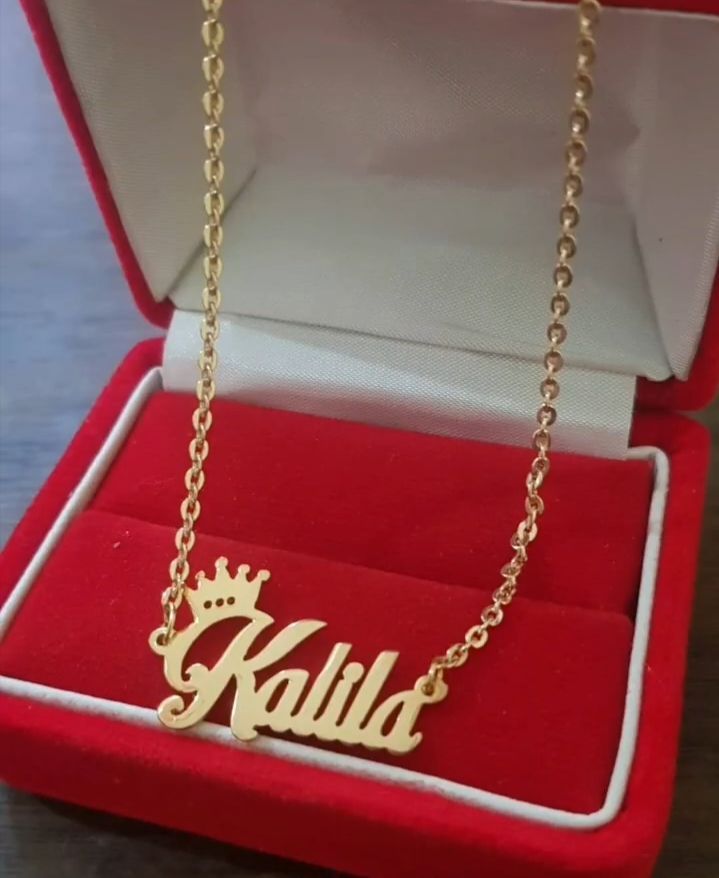 COD)Kalung nama gold Lapis emas 24k 