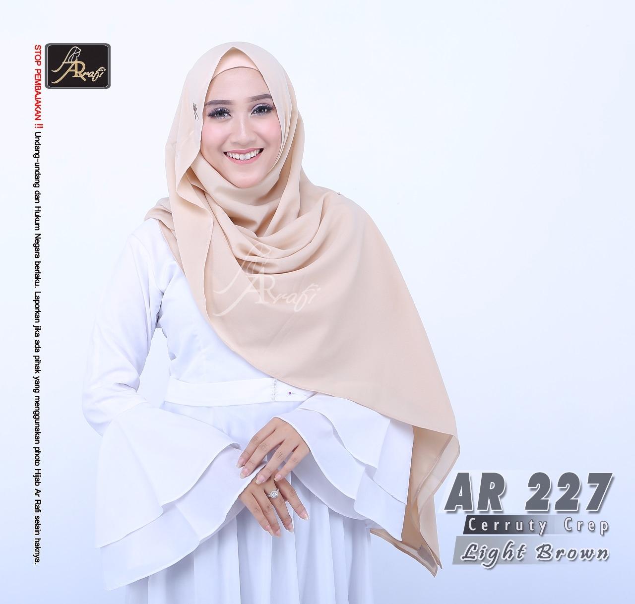 Hijab Arrafi AR 227 Light Brown Pashmina Instan Ar Rafi Jilbab Instan Bergo Kerudung Khimar