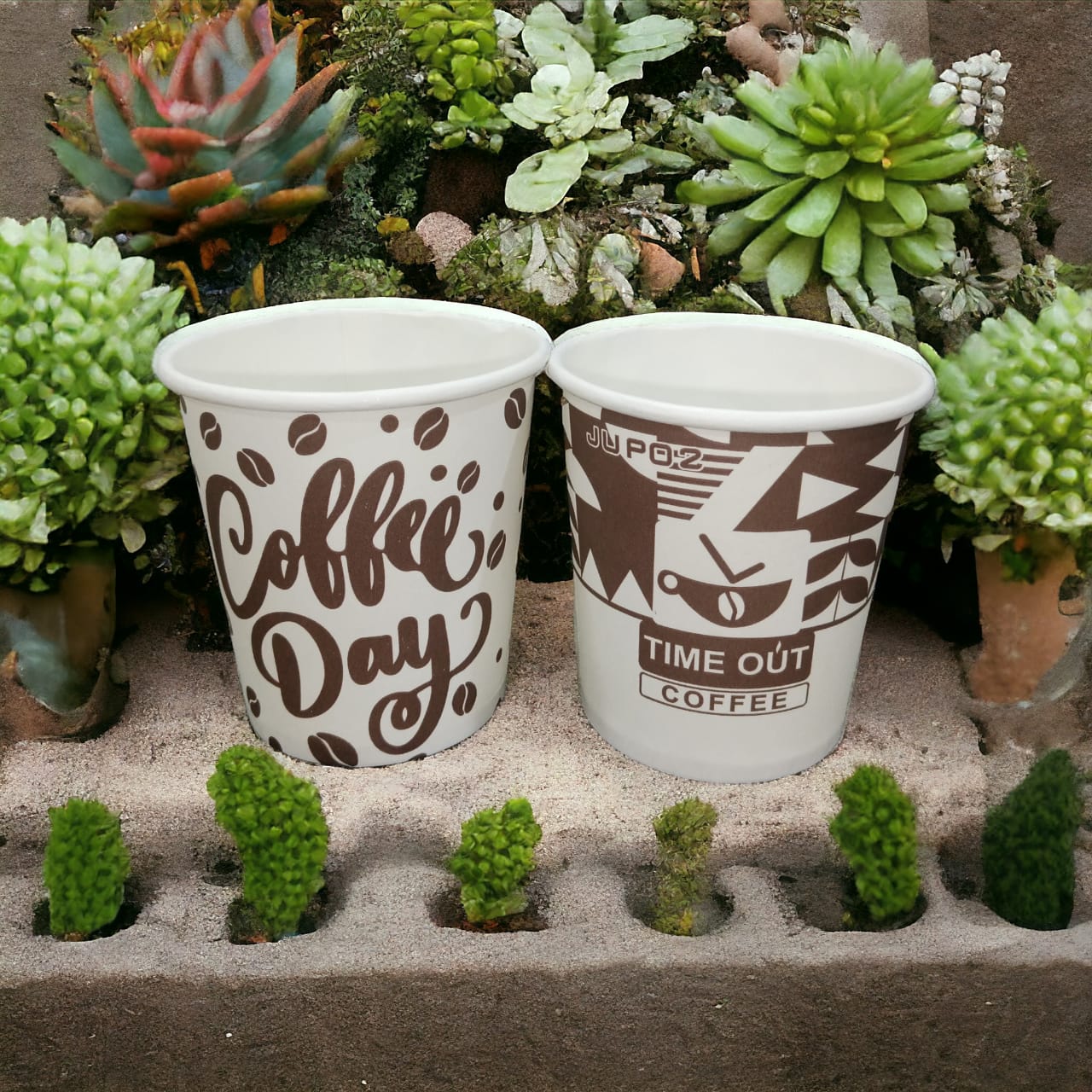 Paper Cup 6,5 oz ( 195 ml ) Corak Coklat - Gelas Kertas Tahan Panas 6,5 ...