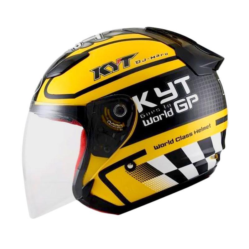 Helm KYT DJ Maru #11 Helm Half Face - Yellow Gunmetal