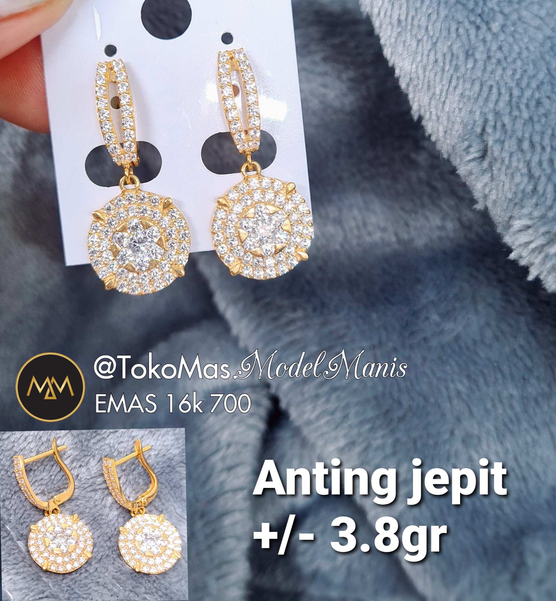 Anting Jepit Diamond Looks Emas Kuning Kadar K Lazada Indonesia