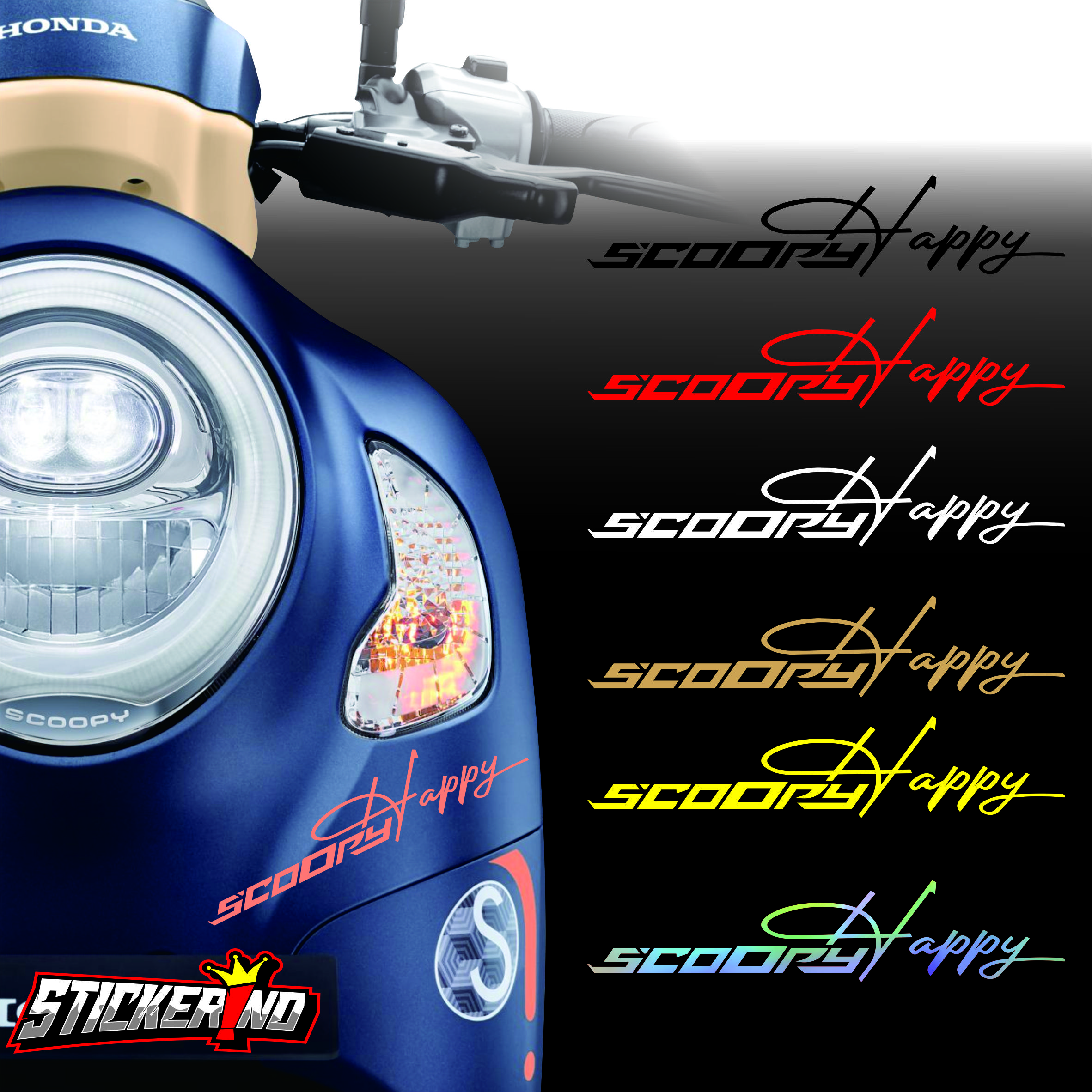stiker cutting scoopy happy stiker viral racing | Lazada Indonesia