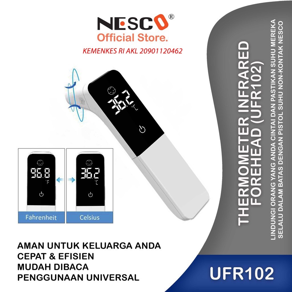 THERMOMETER INFRARED FOREHEAD (UFR102)BERFUNGSI UNTUK MENGUKUR SUHU