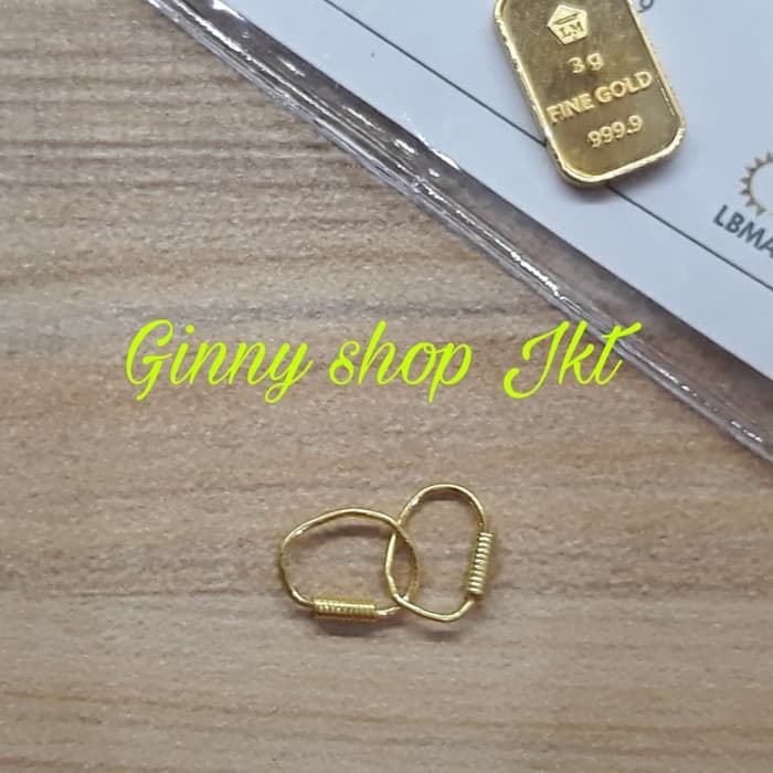 Anting Kenip Bulat Bayi Anak 0.5 gr emas kuning 24k 24 karat