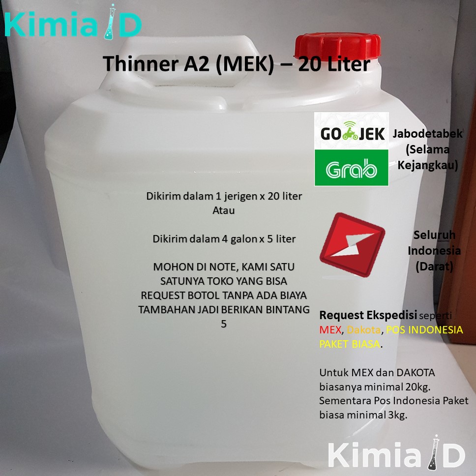 Thinner MEK 20 Liter Thinner Solvent Thinner Cat Thinner
