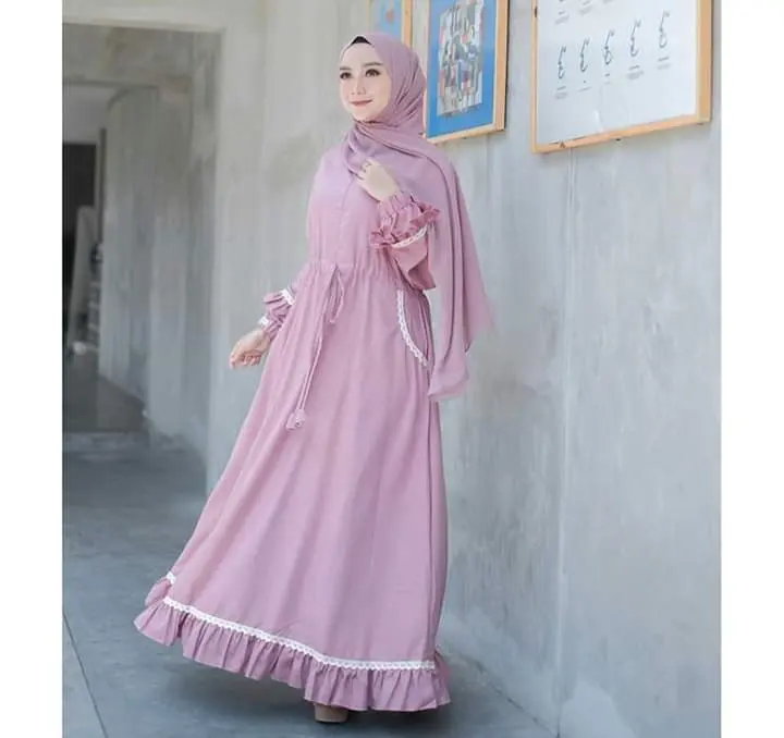Baju Wanita Terlaris Gamis Renda Pakaian Wanita Baju Muslim Dres Lazada Indonesia