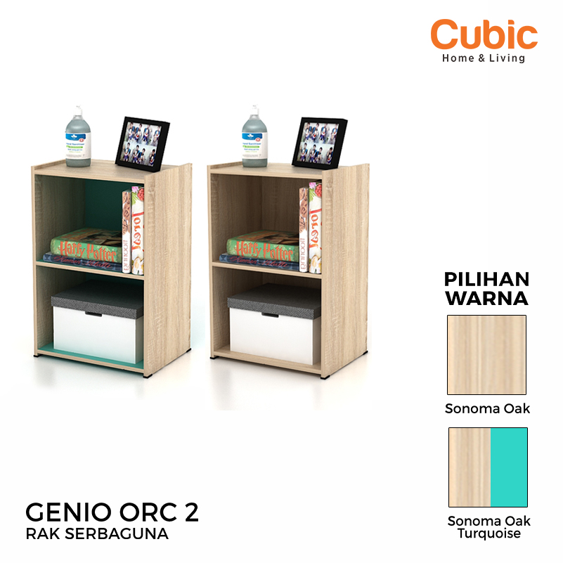 Cubic Rak 2 Susun Minimalis / Lemari Buku Serbaguna / GENIO ORC 2 ...