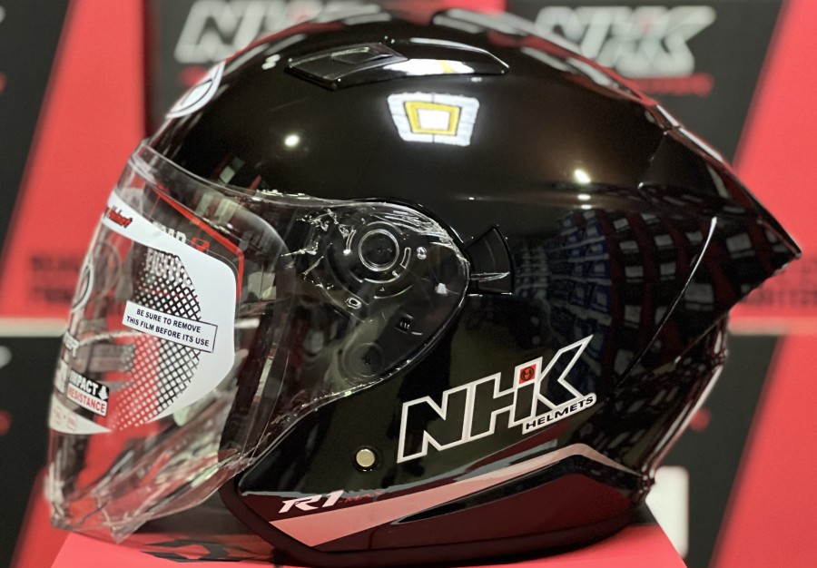 Helm Nhk R Max Solid Black Glossy Dv Lazada Indonesia