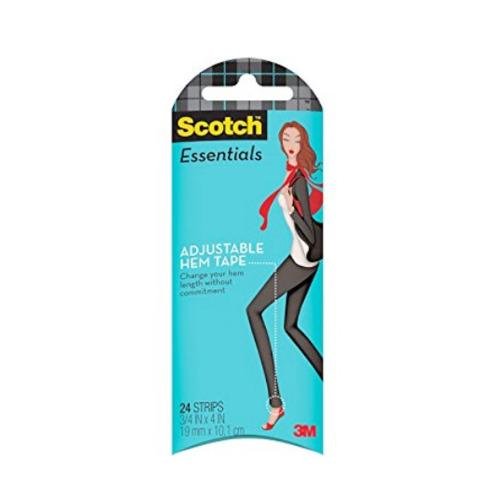 3M Scotch Essentials Adjustable Hem Tape - Pengubah Panjang Baju - 24 Strips/Pack