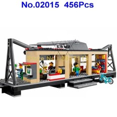 02015 456 Pcs Seri Kota Bangunan Stasiun Kereta Api Blok Kompatibel 60050 Bata Mainan-Internasional