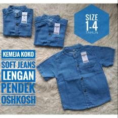 (1-3Tahun) Kemeja Koko Anak Soft Jeans Lengan Pendek