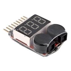 1-8S Lipo Battery Tester Low Voltage Buzzer Alarm - 9D9E6A - Original Asli
