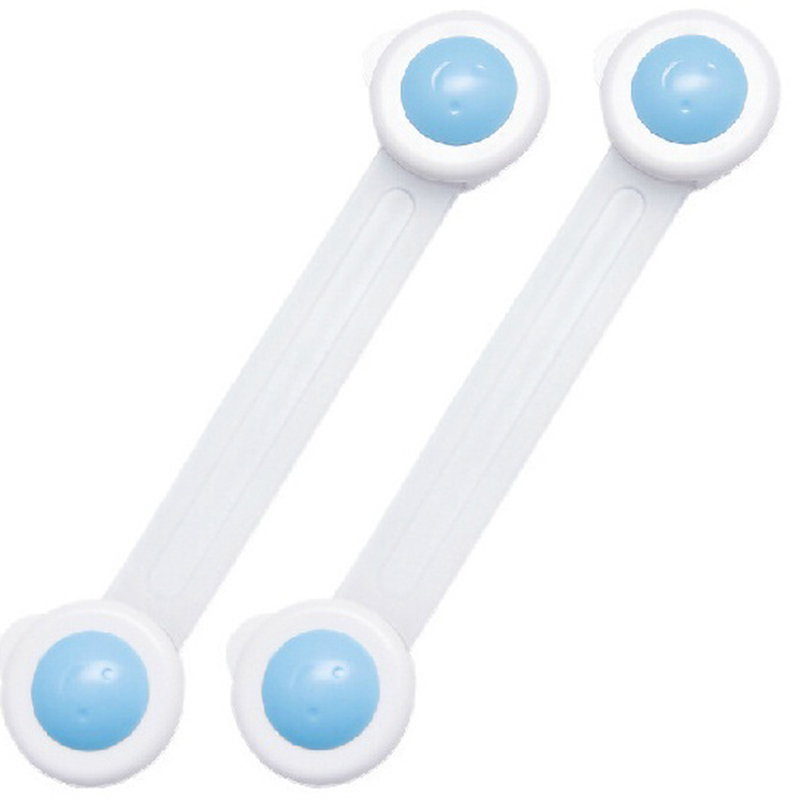 10 Pcs Anak Bayi Laci Lemari Kabinet Balita Safety Locks (Biru)