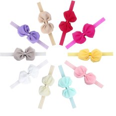 10 Buah Anak Bayi Kain Sutera Tipis Balita Imut Gadis Bunga Busur<br/>Bando Rambut Band HEADWEAR