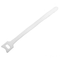 10X Velcro Cable Tie Hook & Loop yang dapat digunakan Rapi WireWhite-Intl