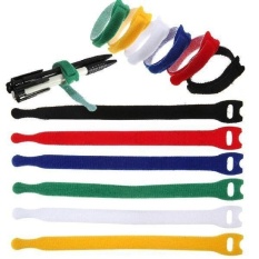 10X Velcro Cable Tie Hook & Loop Yang Bisa Pakai Rapi WireYellow-Intl