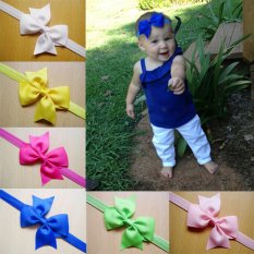 Bando Pita Aksesoris Rambut Bayi Bahan Satin 12 Pcs