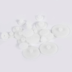 19 Pcs Plastik Roda Gigi Kit Motor Gear Set Assembly untuk Robot Mainan Mobil Mobil DIY