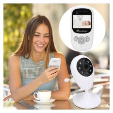 2.4 GHz Digital Warna LCD Wireless Video Baby Monitor + Thermometer Night Vision Kamera + 2 EU Plug