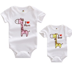 2 Pcs/lot Baru Lahir Bayi Bodysuits Boy Girl Pakaian Giraffe Lengan Pendek Kapas Bayi Jumpsuit Bayi Berikutnya Ropa Bebe Body Setelan