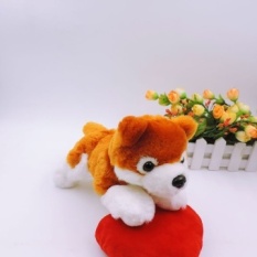 20 Cm Simulasi Anjing Kecil Pom Pom Plush Toys Boneka Hewan Cute Boo Puppy Kids Boneka Anak-anak Hadiah Car Home Decor-Intl