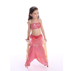 2016 gadis cantik putri duyung ekor anak lucu kostum pakaian renang 2016New indah Mermaid Princess anak bayi perempuan mandi membagi pakaian renang bikini set ekor gaun Merah