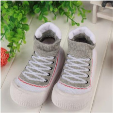 2016 Hot Jual Tinggi Desain Baby Boy GIRL Sepatu Lembut dan Nyaman Anak-anak Pertama Walker Balita Sepatu Moccasins Harga Pabrik Grey-Intl