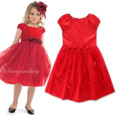 2016 Gaya Musim Panas Kids Dress untuk Girls Putri Renda Bunga Pesta Kostum Gadis Floral Pearl Gaun Baju Anak 3-vestido Meninas -Intl