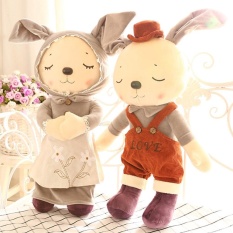 2 Pcs Cute Sleeping Kelinci Plush Boneka Pecinta Boneka untuk Anak-anak Anak-anak Ulang Tahun/Hadiah Natal Mainan Anak-anak-37 CM/47 Cm/55 Cm Gaya: Pendamping Ra-Intl