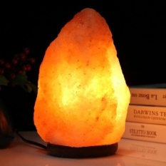 2 W E12 Besar Dimmable Lampu Garam Himalaya Crystal Rock HealthyTableDesk Lampe Night Light dengan Basis Kayu dan Bulb dan Switch. LargeSize Berat 3-5 Kg. AC 110 V. US Plug-Intl