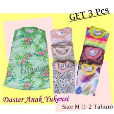 3 Pcs Daster Anak Yukesi 1-2 Tahun Aneka Motif Baju Anak Perempuan