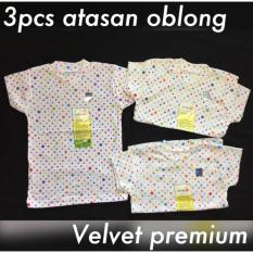 3 Pcs Oblong Velvet M Baju Tangan Pendek Polkadot Cherrybabykidsshop
