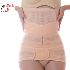 3 Pcs Set Postpartum Support Girdle (Belly Belt + Sabuk Pinggang + Pelvis Shapers) -Mesh (Tipe)-M (Ukuran)-Intl