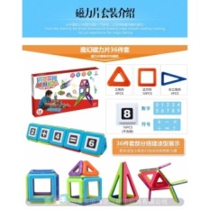 36 Pcs Mini Magnetic Blok Model Mainan Bangunan Batu Bata Pendidikan DIY Magnetic Designer Blok Mainan Bandung Photo: “-Intl