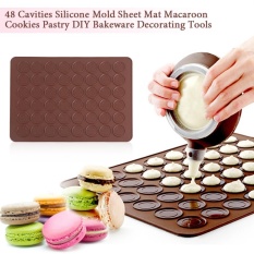 48 Rongga Cetakan Silikon Sheet Mat Macaroon Kue DIY Bakeware Dekorasi Alat-Internasional
