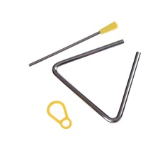 4 Inci Anak-anak Mainan Anak-anak Alat Musik Rhythm Tali Triangle Educational Set-Internasional