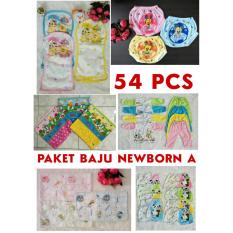 54pcs - Paket Hemat Newborn - Paket Baju Bayi Baru Lahir - Perlengkapan Bayi - Baju Newborn