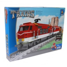 588 Buah Seri Kota Rel Kereta With Blok Bangunan Kereta Api Pengangkutan Batu Bata Mainan Anak Model Legoe Kompatibel