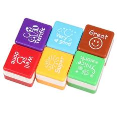 6 Pcs English Words Praise Reward Stamp Printing Set For Teacher