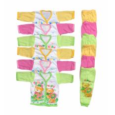 BAYIE - 6 SET Setelan Baju Bayi Lengan Panjang+Celana Panjang Motif lucu new born MELODY umur 0-3 bulan/baju rumah/anak laki-laki/anak perempuan