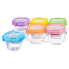 6 Pcs/set 60 Ml Makanan Bayi Wadah Snack Box Kids Balita Makanan Tambahan Kotak Penyimpanan Komplementer Feeding Cup Blocks Freezer Kotak Penyimpanan-Intl