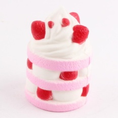 6x9 Cm Cake Squeeze Stres Mainan Strawberry Cake Cream Super Satunya Lambat 10 Kedua Rising 1 Pcs Slow Rising Cream Scented Melepaskan Stres Mainan, Pink-Intl