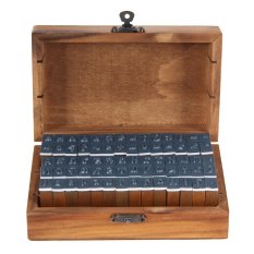 70 buah stempel kayu tangan menulis