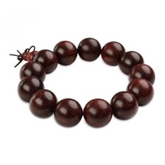 7 Felicity India Tasbih Kayu Cendana Merah 15 Manik-manik Mm/Doa Buddha Tibet Mala Gelang dengan Kotak Hadiah-Intl