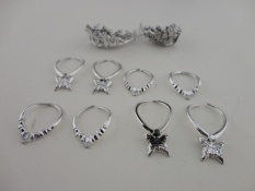 Kelompok 12 Pieces Perhiasan Di Perak Plastik 8 Kalung dan 4 Mahkota Terbuat untuk Sesuai Barbie boneka-Internasional