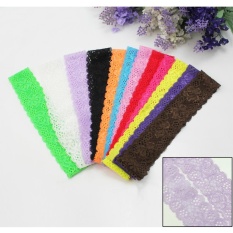 AC 2 Gaya 12 Multicolor Kid Bayi Girls Rambut Band Soft Stretchy Headband-Intl